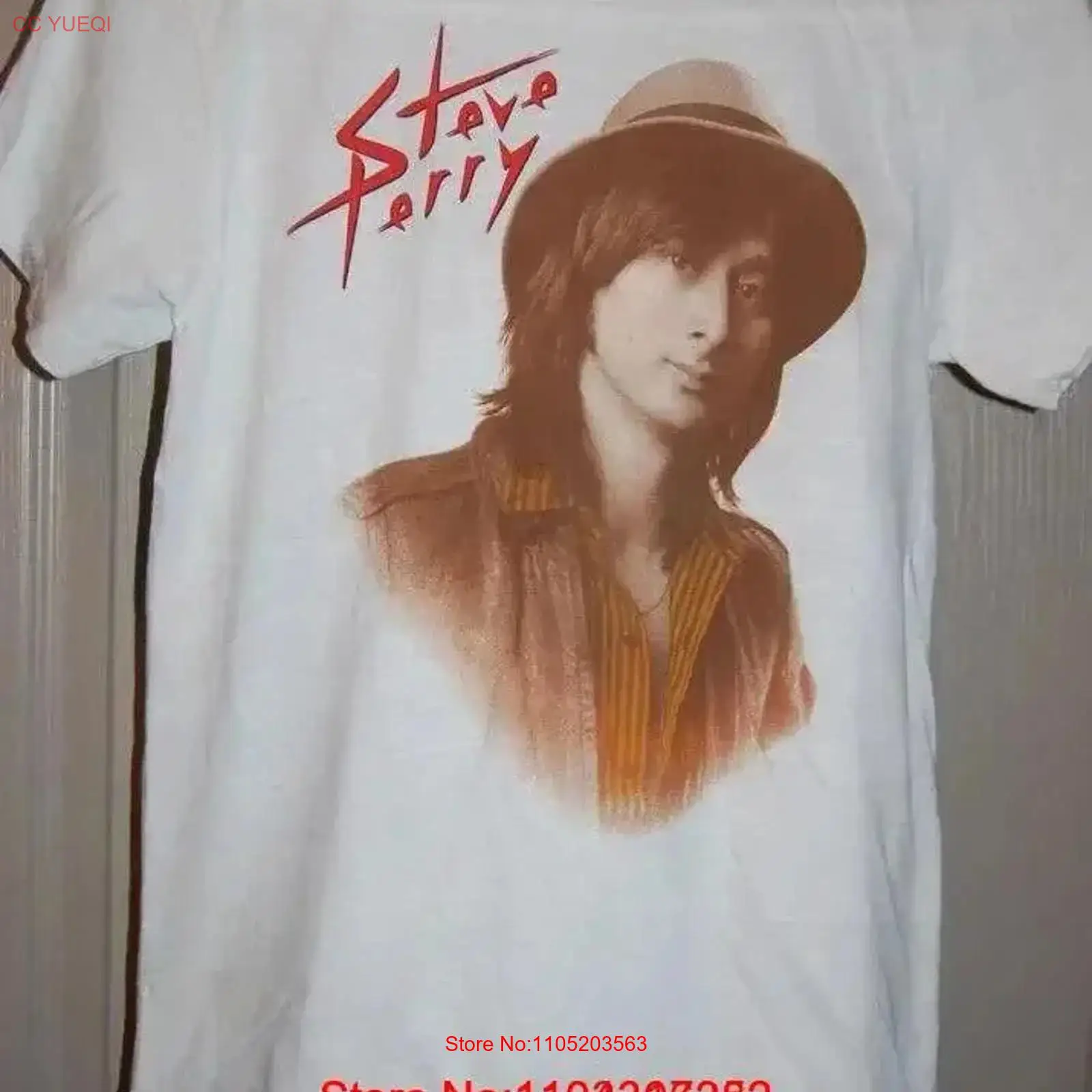 Vintage Fashion Jersey - 스티브 페리 콘서트 남성 티셔츠 화이트