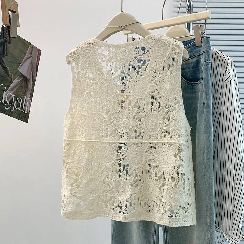 타이 프론트 크로셰 가디건 플로럴 자수 기퓌르 레이스  - Crochet Top Boho 리뷰 및 가격
