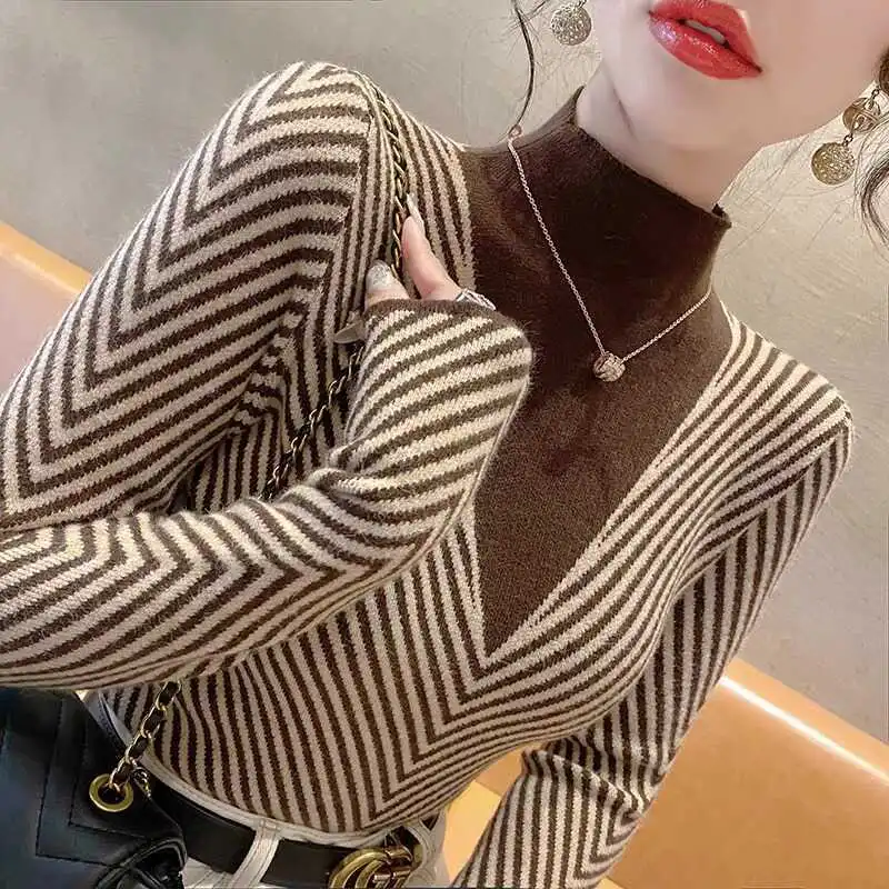 여성 의류 패션 슬림 페이크 브이넥 니트 풀오버 가을  - Vintage Fashion Years 리뷰 및 가격
