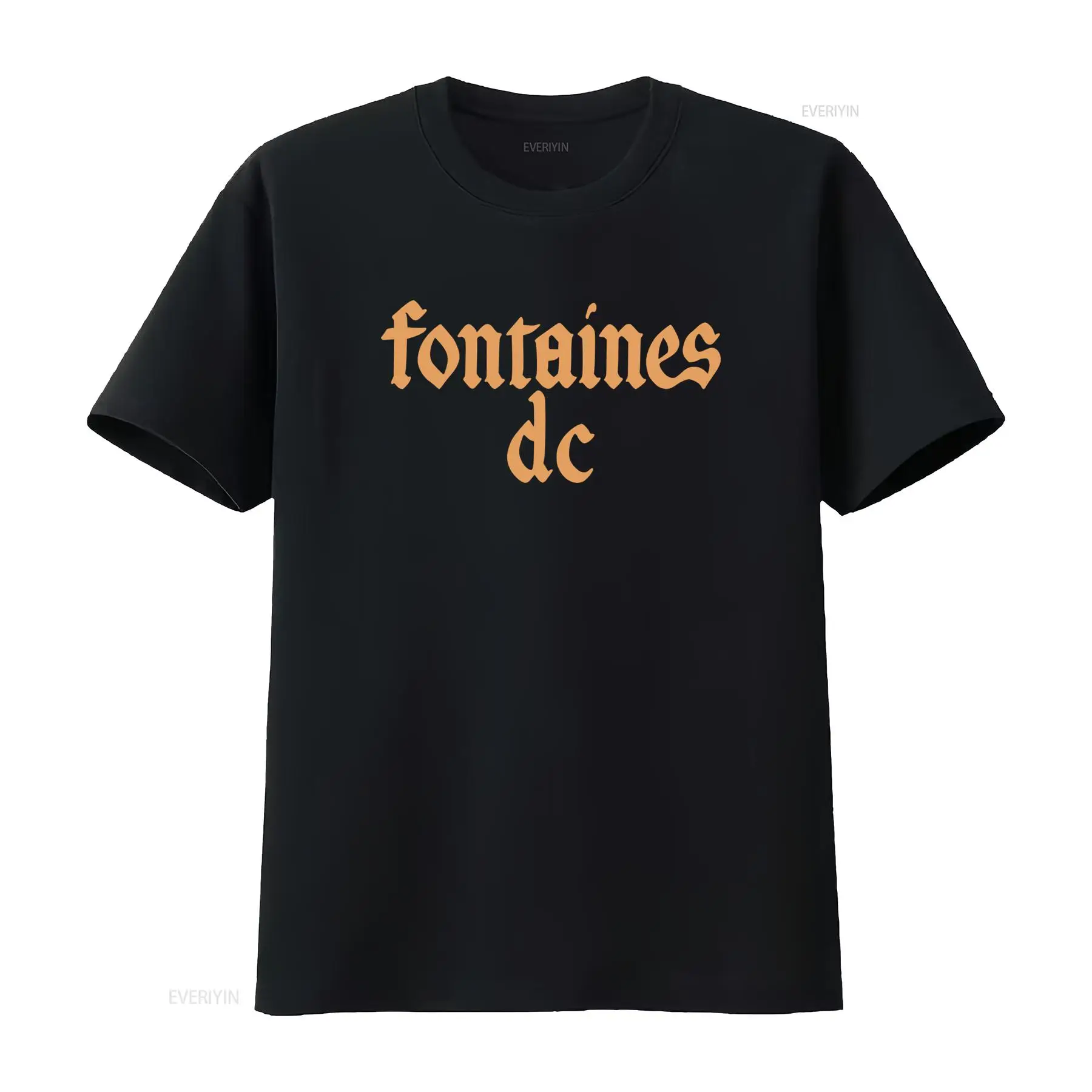 Fontaines D C '고딕 로고' 블랙 티셔츠 새 - Vintage Fashion Jersey 리뷰 및 가격