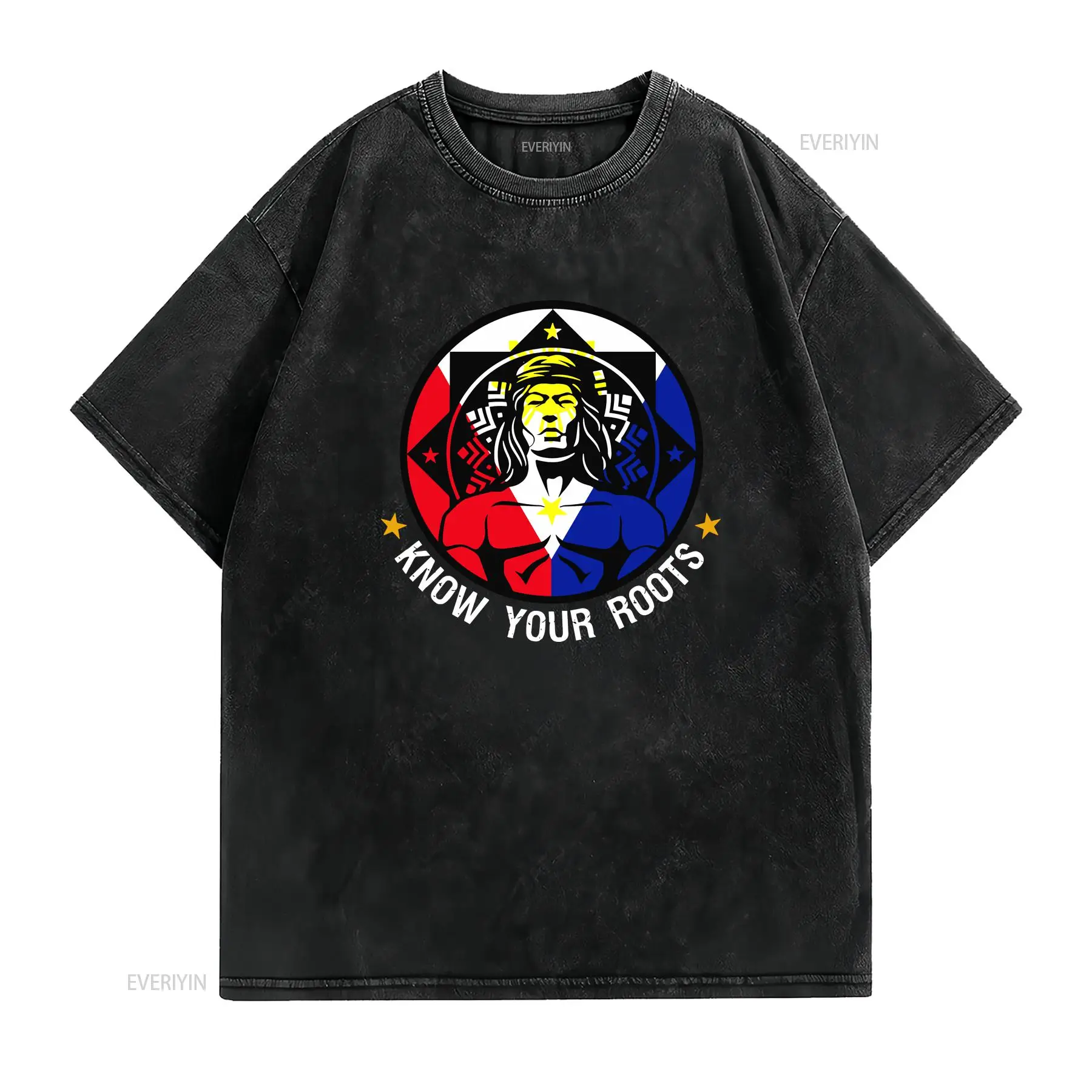 필리핀 치프 라푸 필리노 티셔츠 빈티지 워싱 캐주얼 스 - Vintage Fashion Jersey 리뷰 및 가격