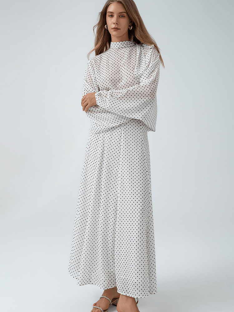 HH 빈티지 여성용 폴카 도트 수트 버블 슬리브 셔츠  - Vintage Fashion Jersey 리뷰 및 가격