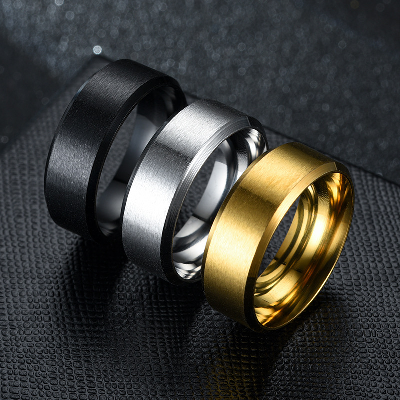 새로운 패션 펑크 빈티지 8mm 클래식 반지 남성용 골 - Vintage Fashion Names 리뷰 및 가격