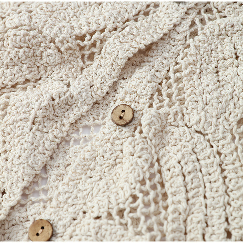 여성용 크로셰 니트 셔츠 버튼업 자수 레이스 긴팔 블라 - Crochet Top Boho 리뷰 및 가격