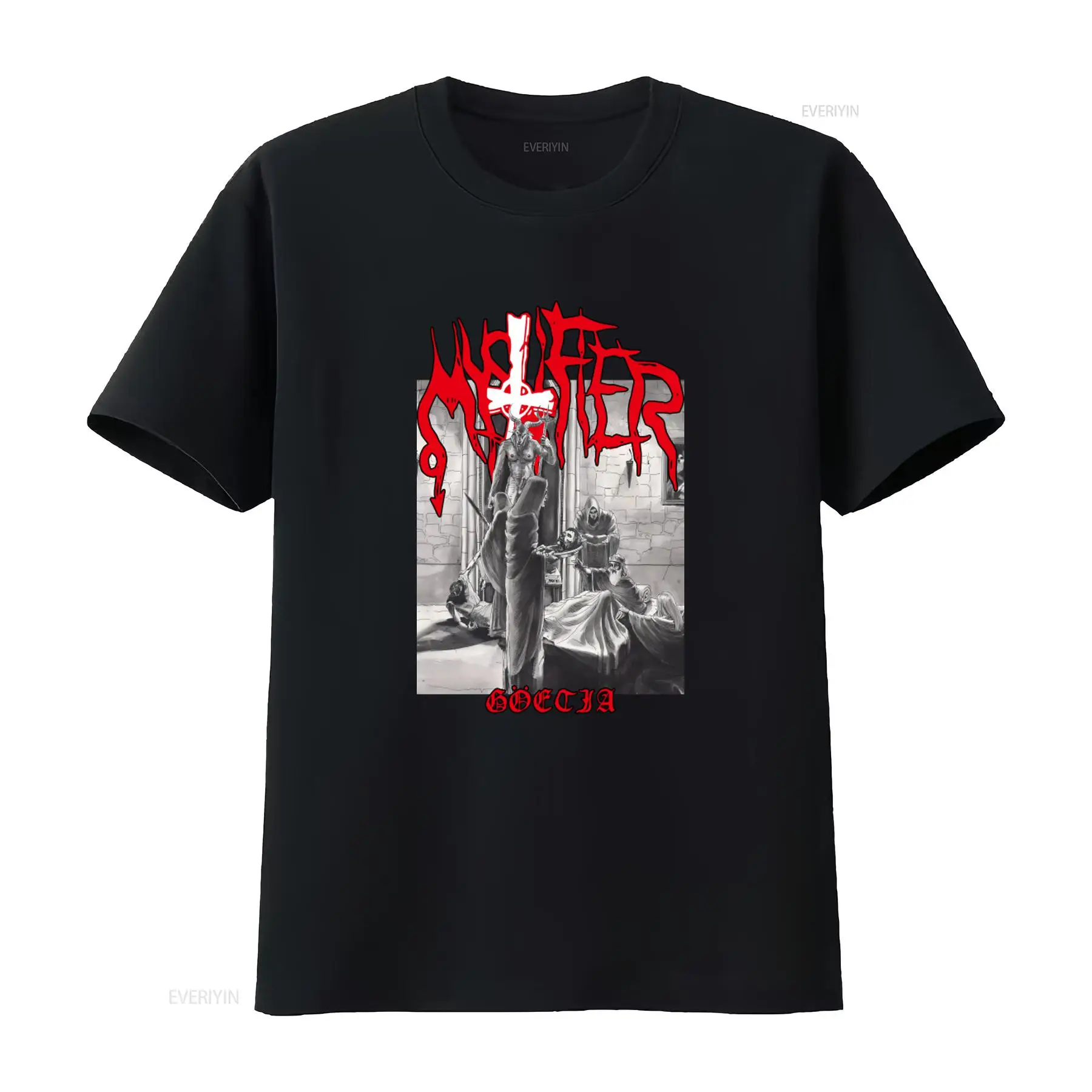 Mystifier Goetia 블랙 메탈 티셔츠 Bla - Vintage Fashion Influencer 리뷰 및 가격